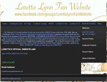 Tablet Screenshot of lorettalynnfan.net
